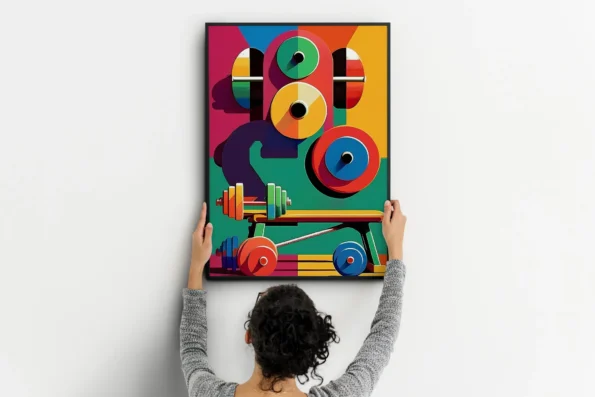 vertical-wall-art-color-art-prints-fitness-motivation-metal-frame-140