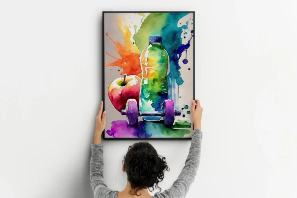 vertical-wall-art-color-art-prints-fitness-motivation-metal-frame-151