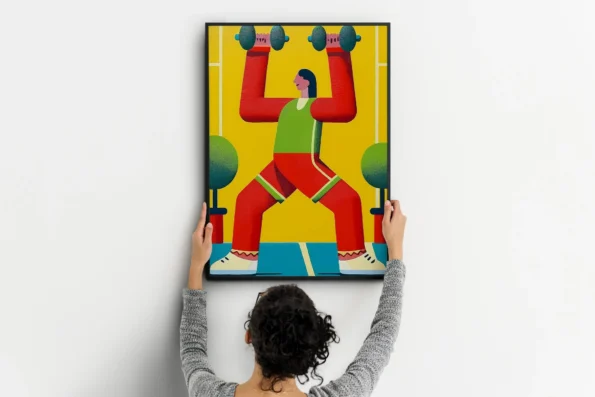 vertical-wall-art-color-art-prints-fitness-motivation-metal-frame-154