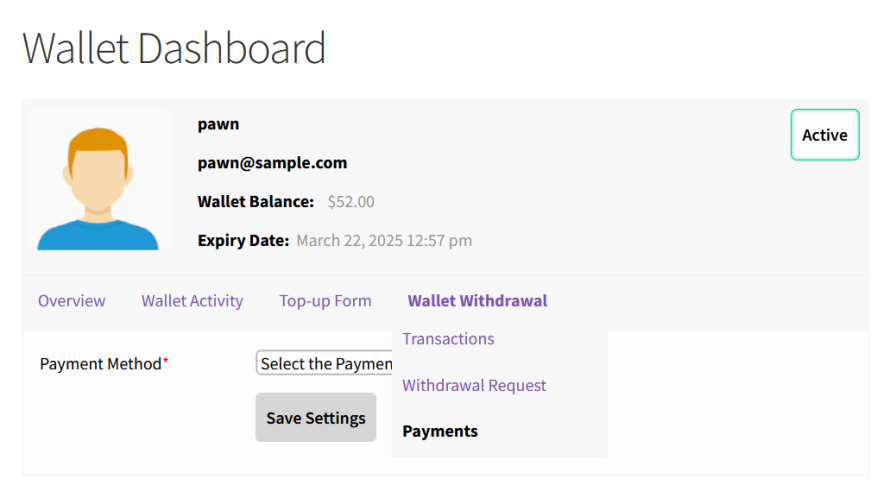 Withdrawal-Payments